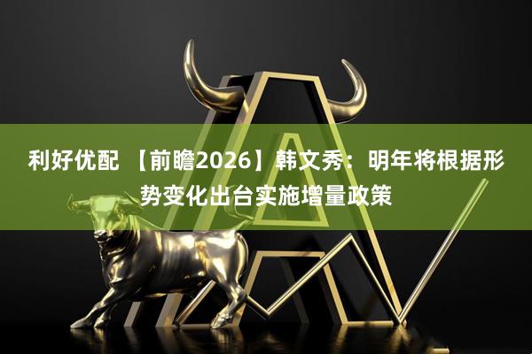 利好优配 【前瞻2026】韩文秀：明年将根据形势变化出台实施增量政策